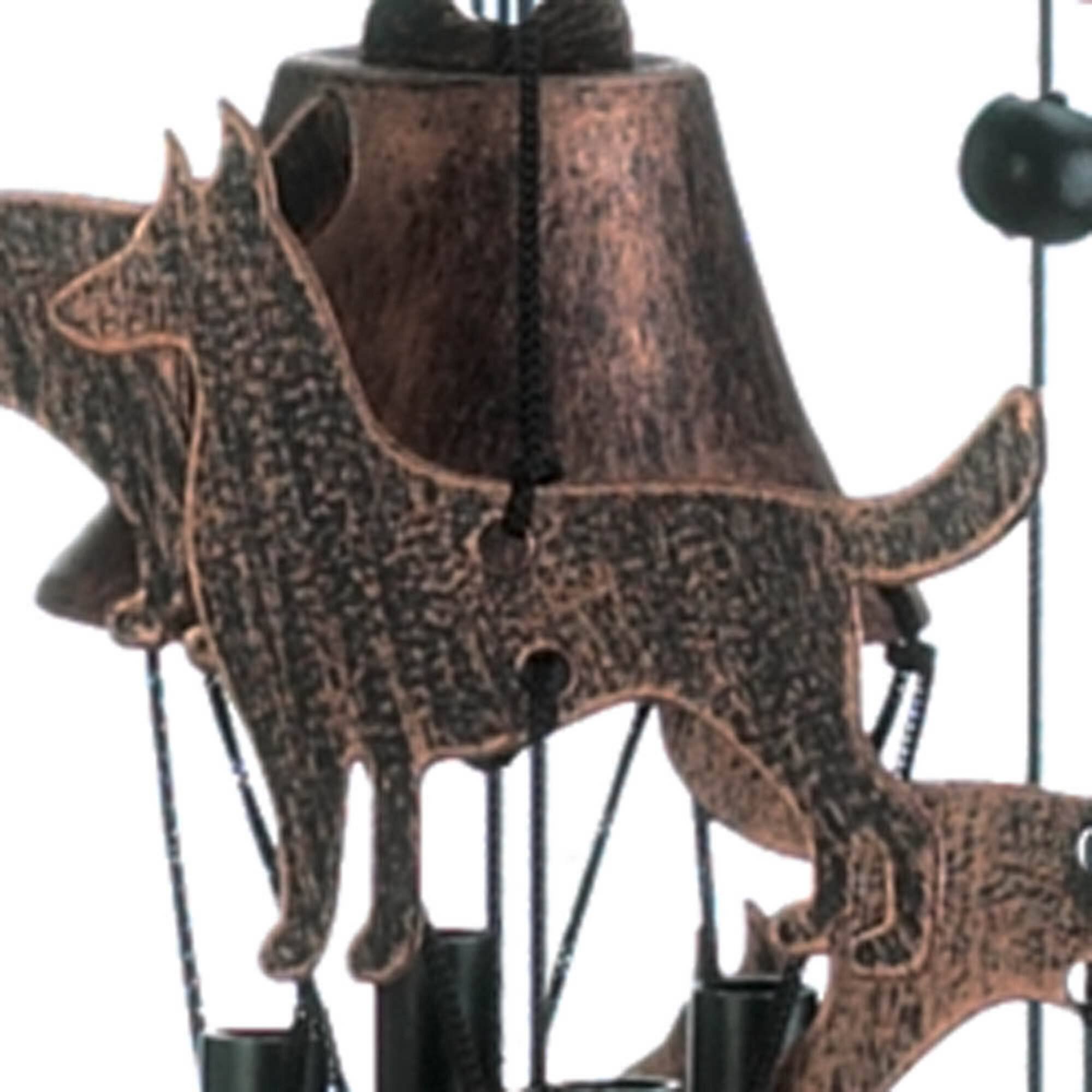 26" Bronze Dogs Wind Chimes
